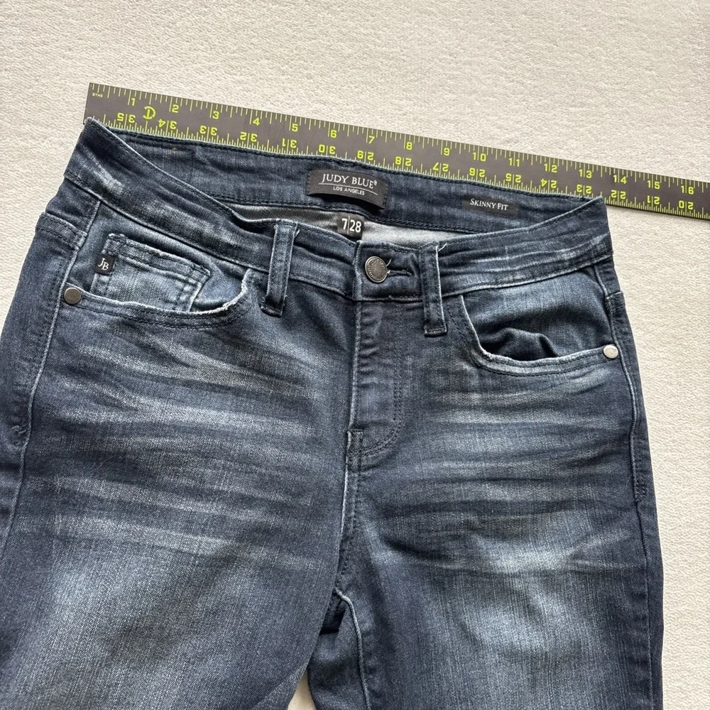 Judy‎ Blue Skinny Fit Jeans Womens 7/28 Dark Wash Stretch Denim JB8248SSDK